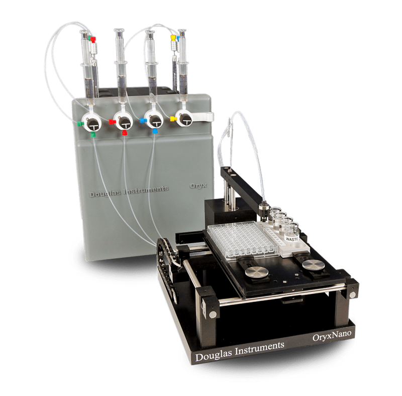 Oryx Nano protein crystallization robot for sitting drop screening, MMS microseed screening and simple 2D optimization